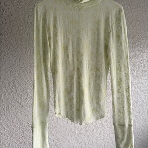 Intimately free people Light Green Long Sleeve Blouse